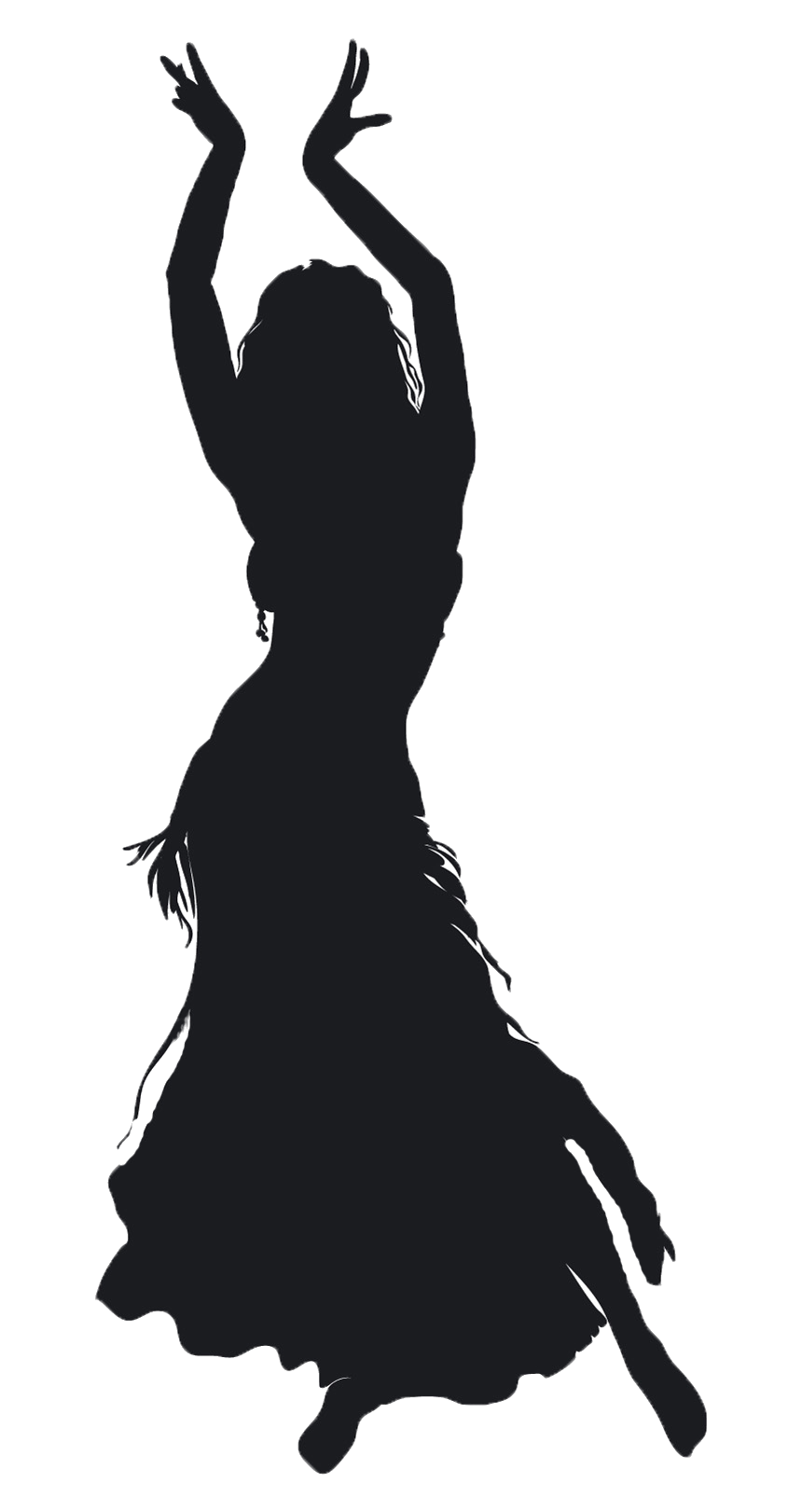 Silhouette of a belly dancer